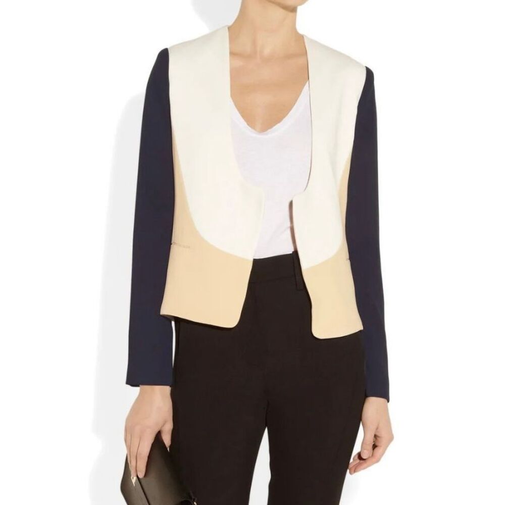 Diane Von Furstenberg Cream and Black Blazer